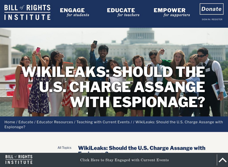 Bill of Rights Institute: Wikileaks Lesson Plan