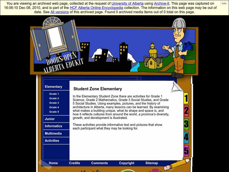 Alberta Online Encyclopedia: Doors Open Alberta Edukit (Student) Handout Alberta Online Encyclopedia: Doors Open Alberta Edukit (Student) Handout