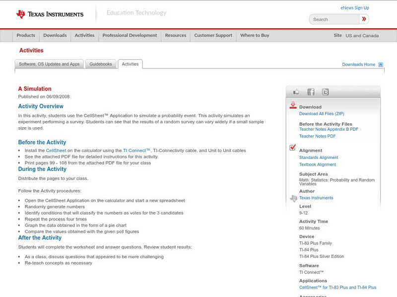 Texas Instruments: A Simulation Activity