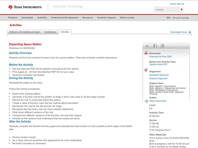 Texas Instruments: Expanding Space Station Activity Texas Instruments: Expanding Space Station Activity