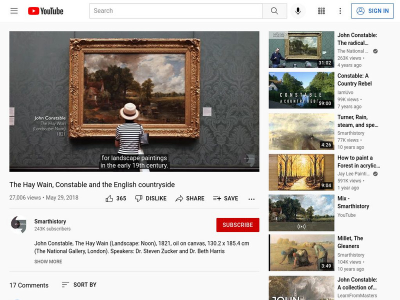 Khan Academy: Art History: Romanticism in England: Constable, the Hay Wain Instructional Video Khan Academy: Art History: Romanticism in England: Constable, the Hay Wain Instructional Video