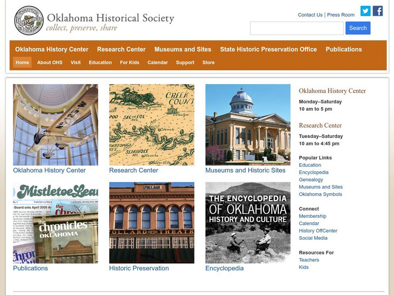 Oklahoma Historical Society Home Website Oklahoma Historical Society Home Website