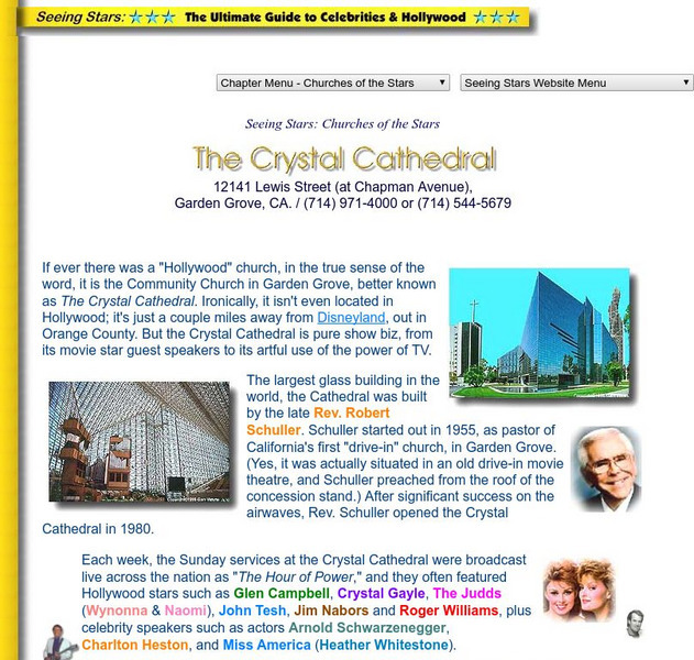 The Crystal Cathedral Website The Crystal Cathedral Website