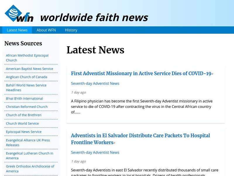 Worldwide Faith News Website Worldwide Faith News Website