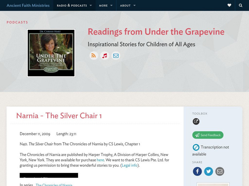 Chronicles of Narnia: The Silver Chair: Chapter 1 Audio Chronicles of Narnia: The Silver Chair: Chapter 1 Audio
