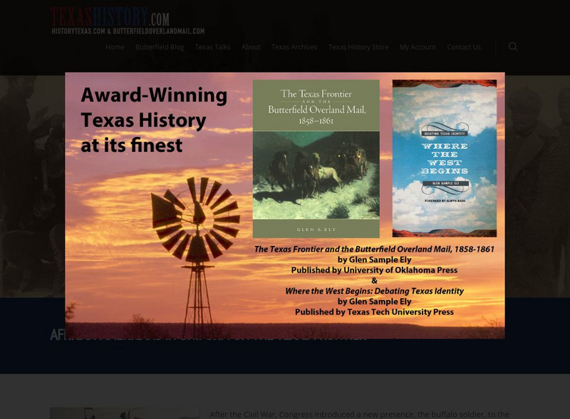 Texas history.com: African Americans in Uniform on the Texas Frontier Handout