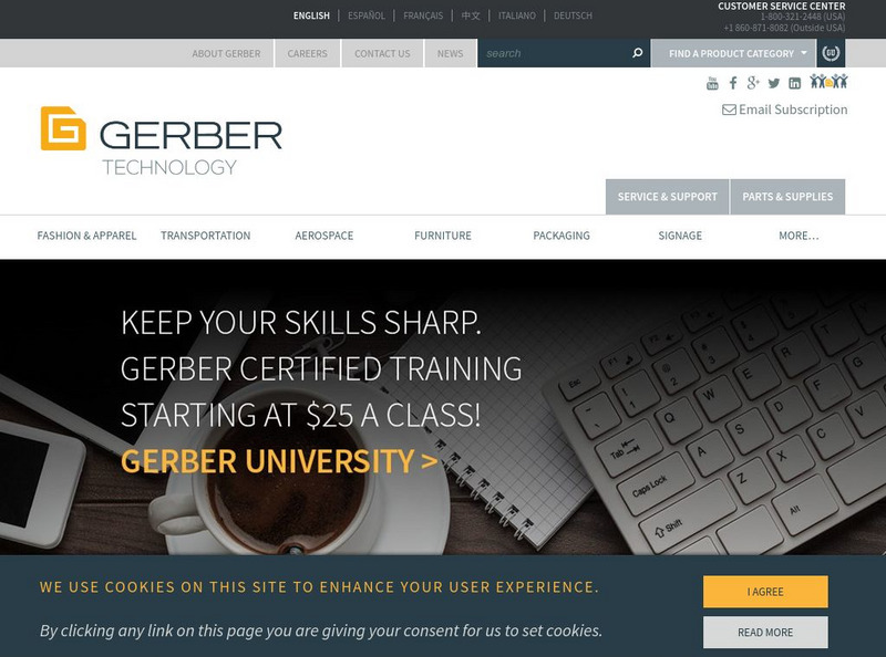 Gerber Scientific: Custom Manufacturing Website