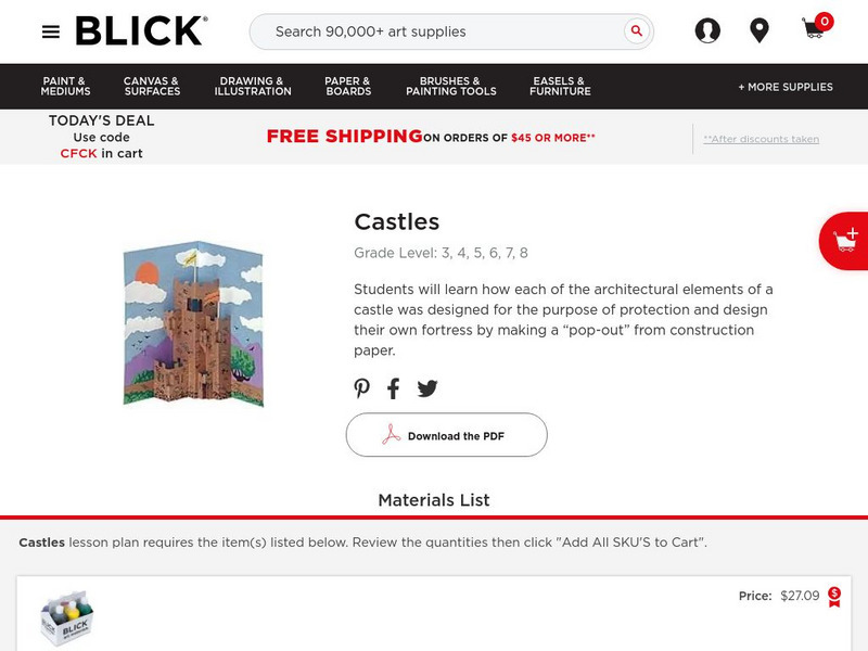 Dick Blick Art Materials Castles Lesson Plan Lesson Plan Dick Blick Art Materials Castles Lesson Plan Lesson Plan