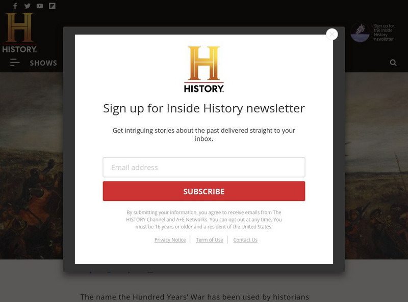 History.com: Hundred Years' War Article History.com: Hundred Years' War Article