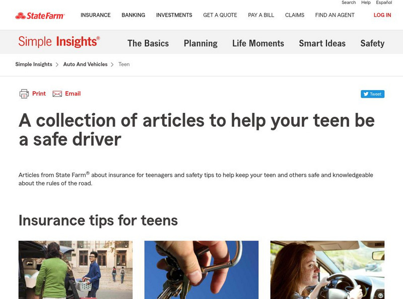 State Farm Insurance: Teen Driver Safety Website Website State Farm Insurance: Teen Driver Safety Website Website