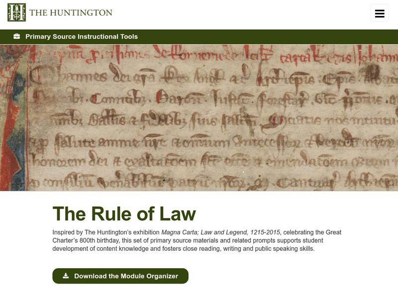 Huntington Library: The Rule of Law Unit Plan Huntington Library: The Rule of Law Unit Plan