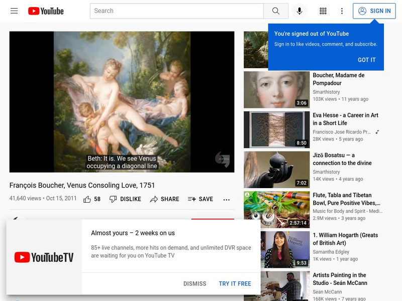 Khan Academy: Art History: Rococo: Boucher, Venus Consoling Love Instructional Video Khan Academy: Art History: Rococo: Boucher, Venus Consoling Love Instructional Video