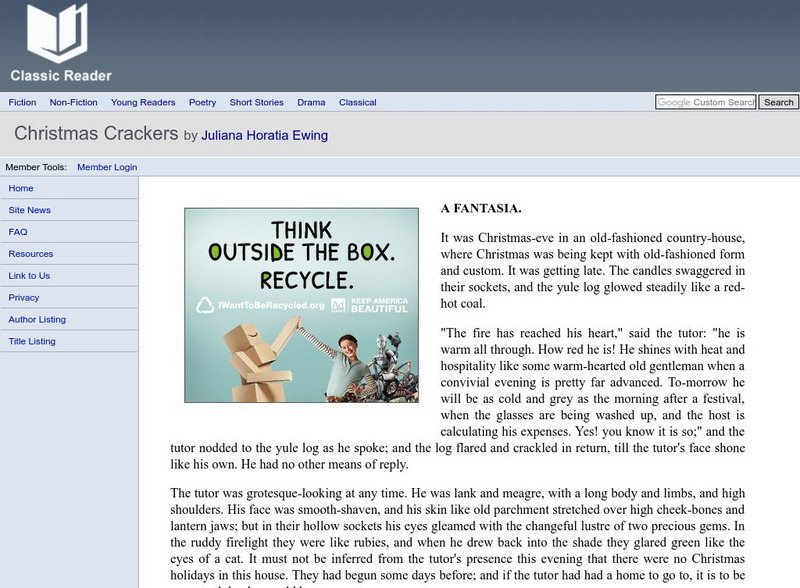Classic Reader: Christmas Crackers by Juliana Horatia Ewing eBook Classic Reader: Christmas Crackers by Juliana Horatia Ewing eBook
