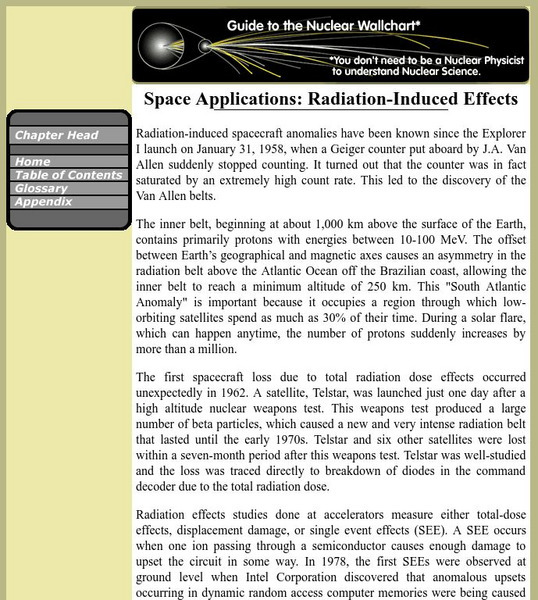 Berkeley Lab: Space Applications: Radiation Induced Effects Article