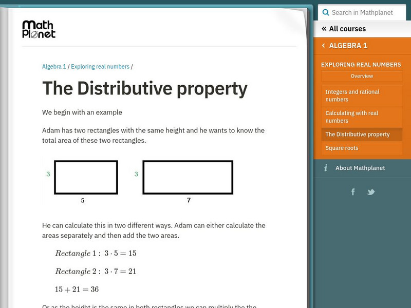 Math Planet: Algebra 1: The Distributive Property eBook Math Planet: Algebra 1: The Distributive Property eBook