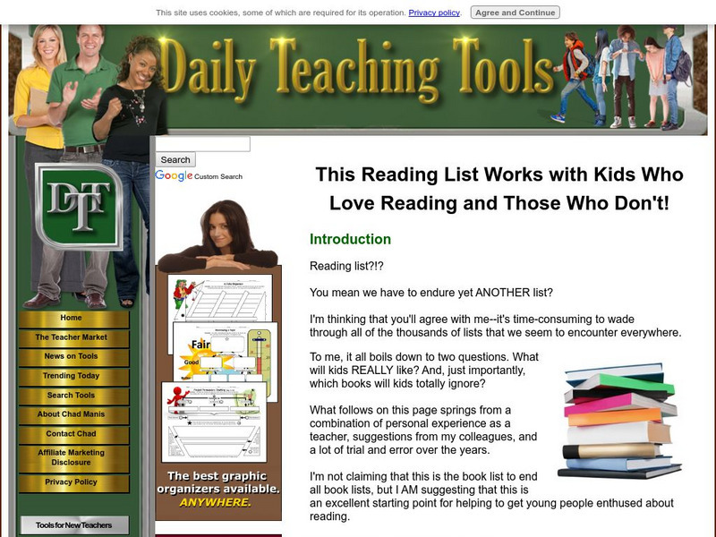 Daily Teaching Tools: This Reading List Kids Who Love Reading and Don't Website Daily Teaching Tools: This Reading List Kids Who Love Reading and Don't Website