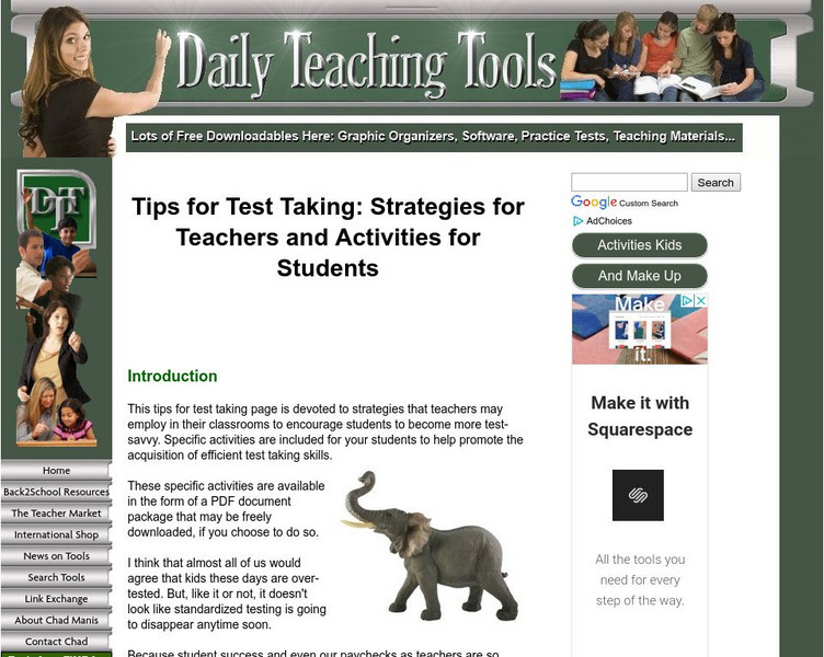 Daily Teaching Tools: Tips for Test Takers: Brainstorming Website Daily Teaching Tools: Tips for Test Takers: Brainstorming Website