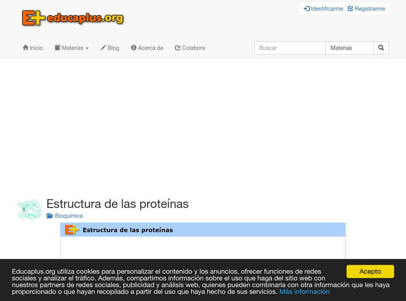 Educaplus: Estructura De Las Proteinas [In Spanish] Graphic