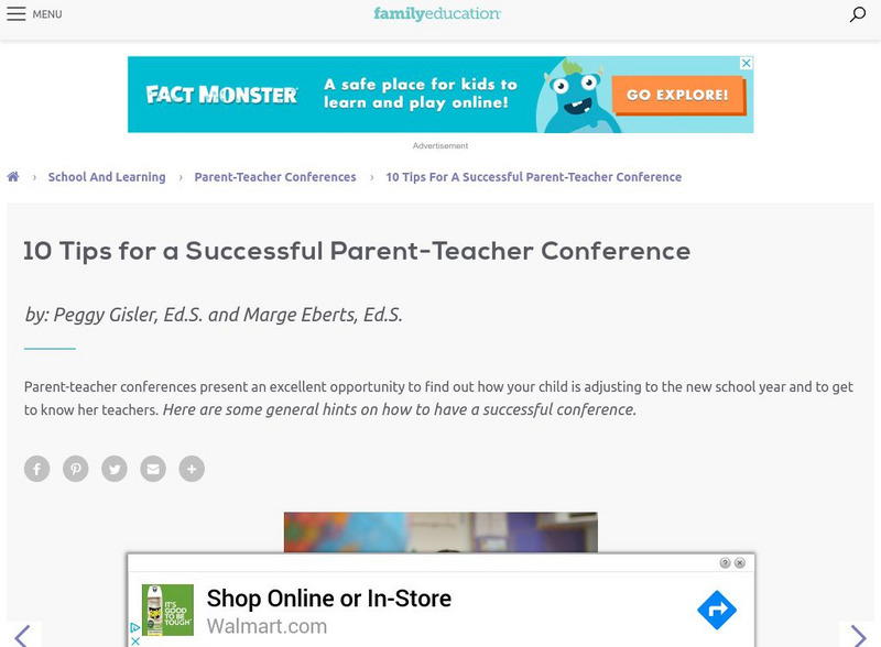 Family Education: 10 Tips for a Successful Parent Teacher Conference Article Family Education: 10 Tips for a Successful Parent Teacher Conference Article