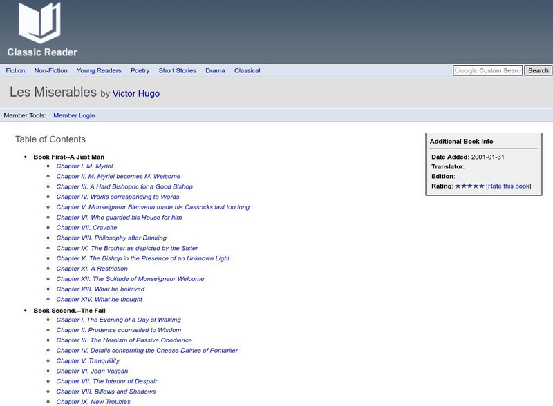 Classic Reader: Les Miserables by Victor Hugo eBook Classic Reader: Les Miserables by Victor Hugo eBook