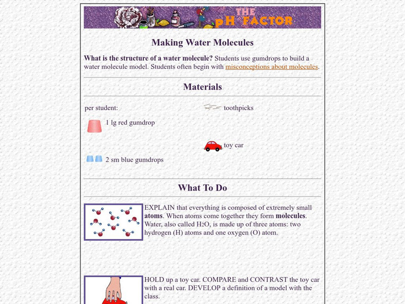 Miami Museum of Science: Making Water Molecules Lesson Plan Miami Museum of Science: Making Water Molecules Lesson Plan