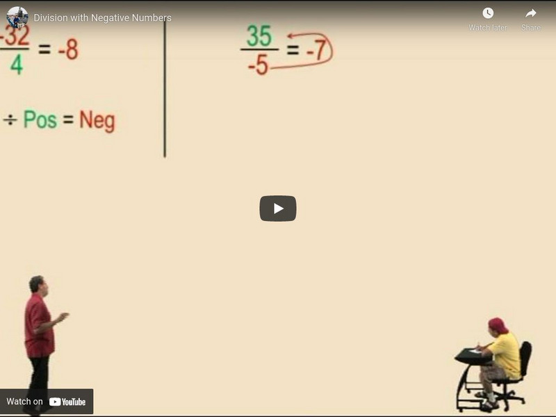 Algebra2go: Division With Negative Numbers Instructional Video Algebra2go: Division With Negative Numbers Instructional Video