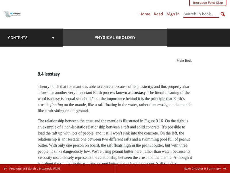Bc Open Textbooks: Physical Geology: Earth's Interior: Isostasy eBook