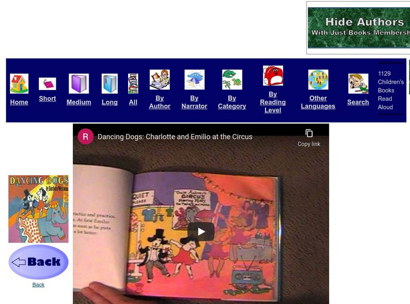 Just Books Read Aloud: Dancing Dogs: Charlotte and Emilio at the Circus eBook