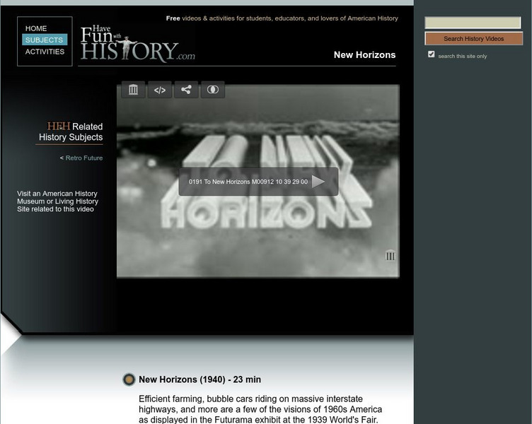 Have Fun With History: New Horizons Instructional Video Have Fun With History: New Horizons Instructional Video