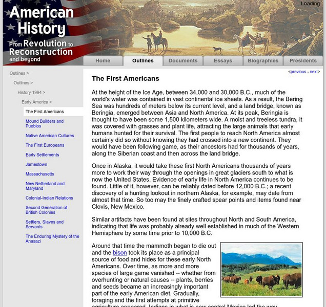 American History: Outlines: Early America: The First Americans eBook American History: Outlines: Early America: The First Americans eBook