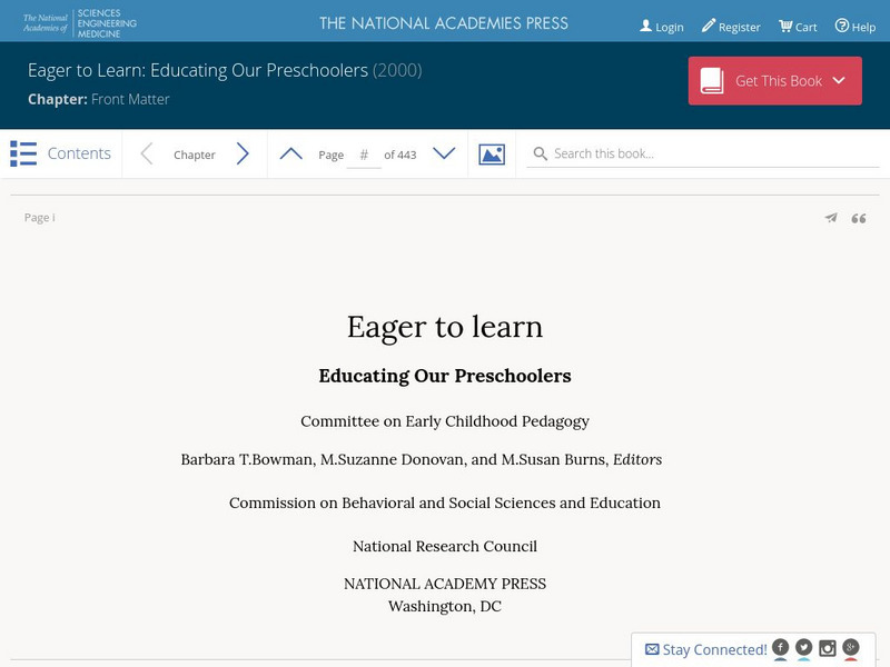 The National Academies Press: Open Book: Eager to Learn Primary The National Academies Press: Open Book: Eager to Learn Primary