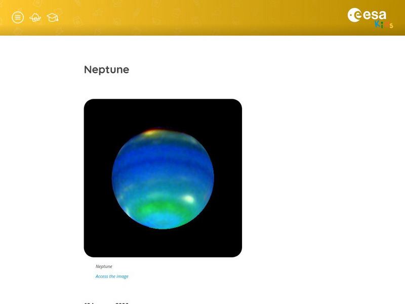 European Space Agency: Esa Kids: Our Universe: Neptune Handout European Space Agency: Esa Kids: Our Universe: Neptune Handout