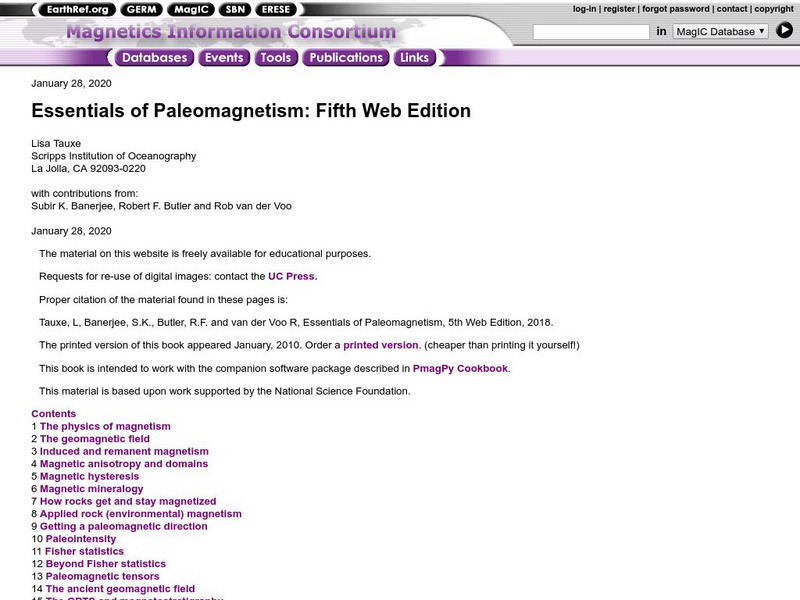 Earth ref.org: Magnetics Information Consortium: Essentials of Paleomagnetism eBook Earth ref.org: Magnetics Information Consortium: Essentials of Paleomagnetism eBook