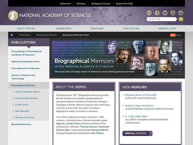 National Academy of Sciences: Walter Elsasser Website National Academy of Sciences: Walter Elsasser Website