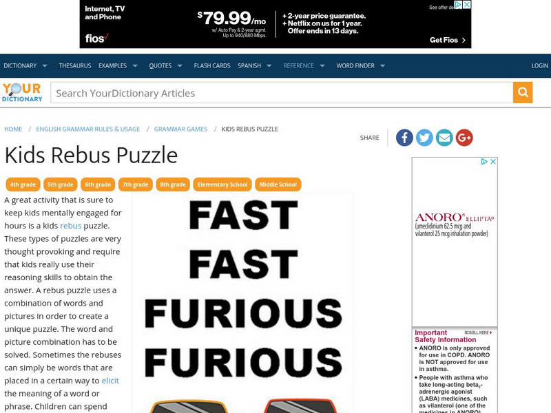 Your Dictionary: Kids Rebus Puzzle Article Your Dictionary: Kids Rebus Puzzle Article
