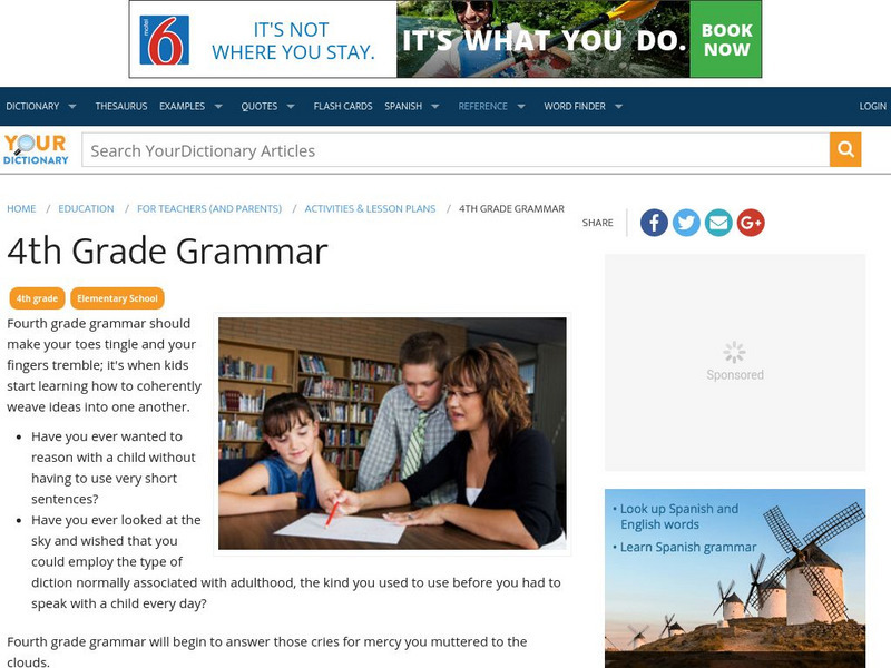 Your Dictionary: 4th Grade Grammar Article Your Dictionary: 4th Grade Grammar Article