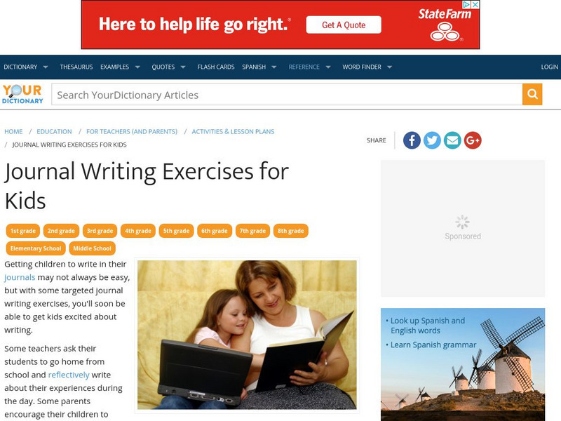 Your Dictionary: Journal Writing Exercises for Kids Article Your Dictionary: Journal Writing Exercises for Kids Article