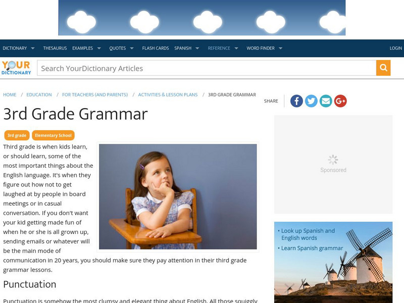 Your Dictionary: 3rd Grade Grammar Article Your Dictionary: 3rd Grade Grammar Article