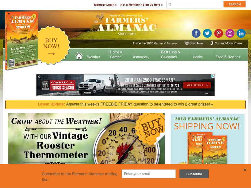 Farmers' Almanac Handout Farmers' Almanac Handout