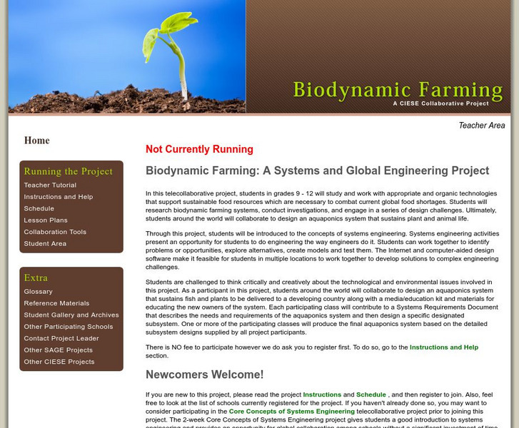 Ciese: Biodynamic Farming: A Systems and Global Engineering Project Lesson Plan Ciese: Biodynamic Farming: A Systems and Global Engineering Project Lesson Plan