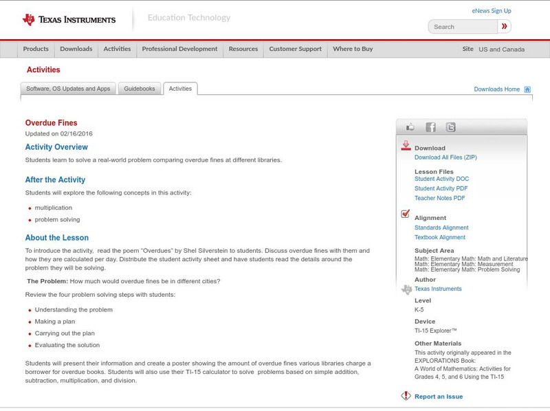 Texas Instruments: Overdue Fines Activity