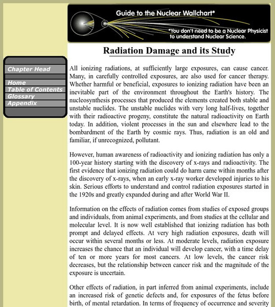 Berkeley Lab: Radiation Damage and Its Study Handout Berkeley Lab: Radiation Damage and Its Study Handout