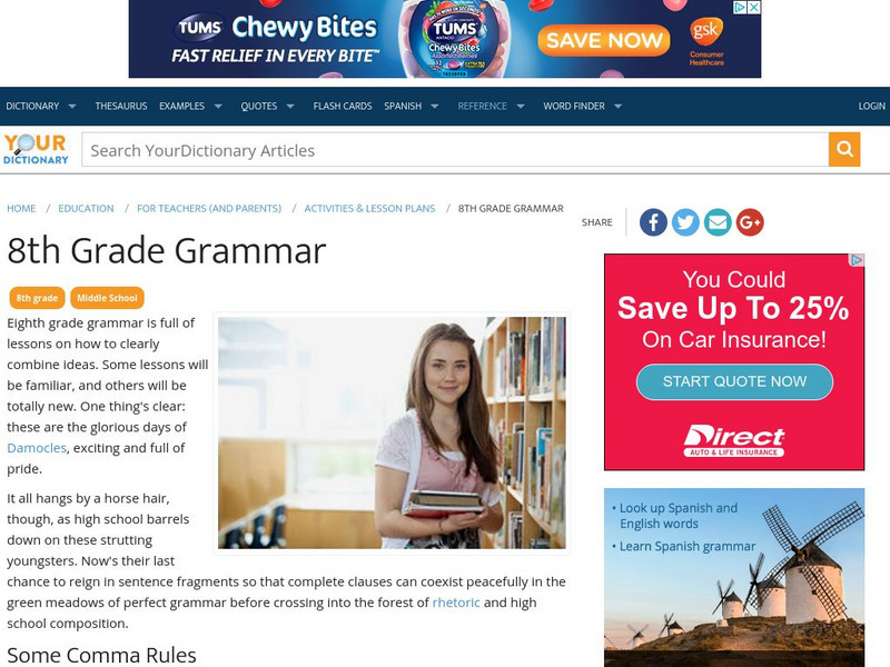 Your Dictionary: 8th Grade Grammar Article Your Dictionary: 8th Grade Grammar Article