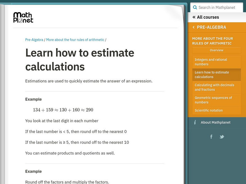 Math Planet: Learn How to Estimate Calculations eBook Math Planet: Learn How to Estimate Calculations eBook