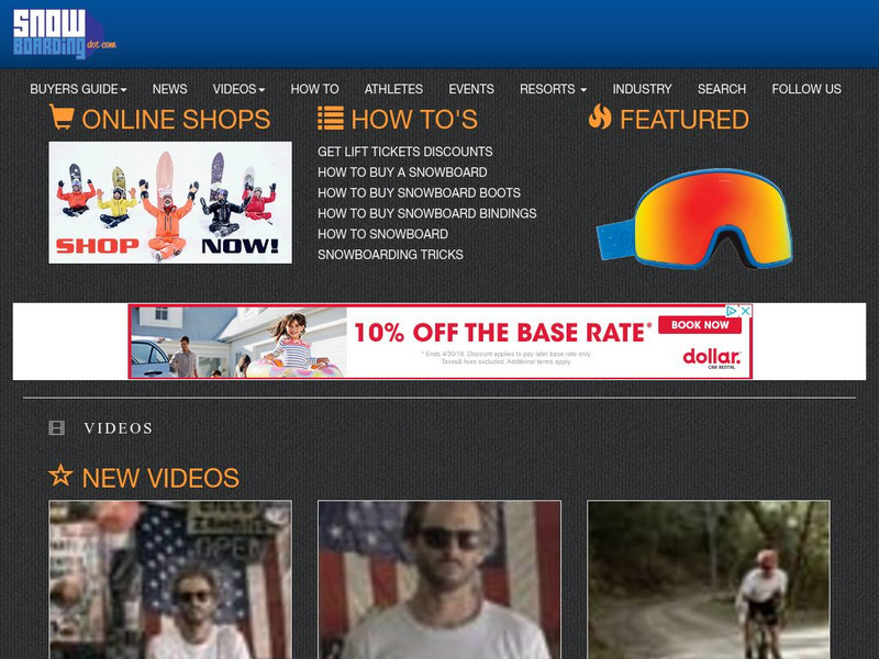 Snowboarding.com Website Snowboarding.com Website