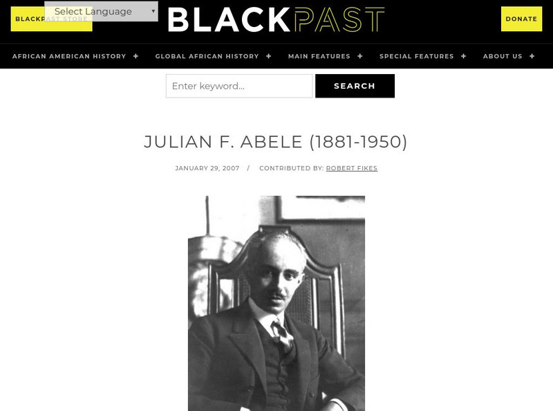 Black Past: Abele, Julian F. Handout Black Past: Abele, Julian F. Handout