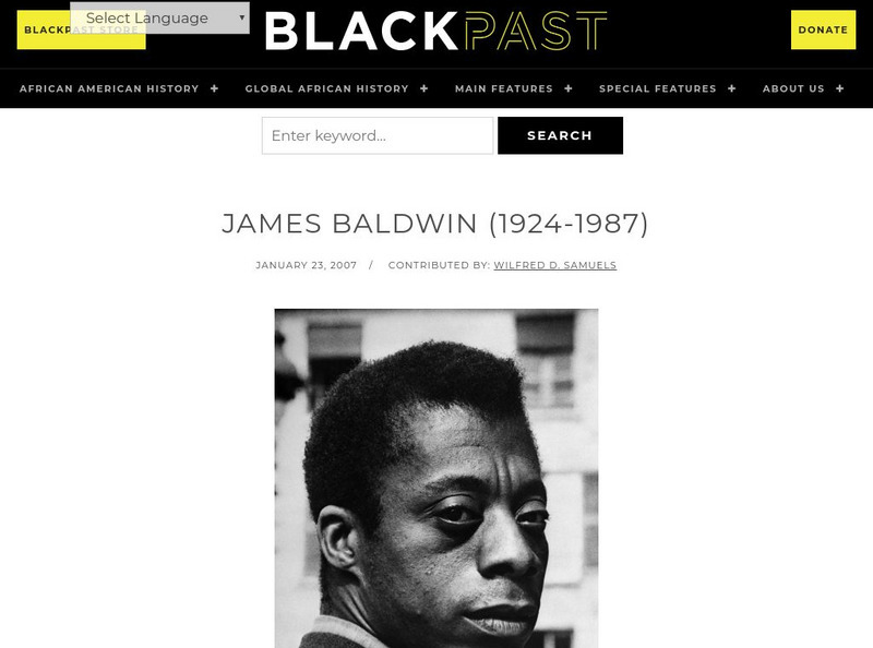 Black Past: Baldwin, James Handout Black Past: Baldwin, James Handout
