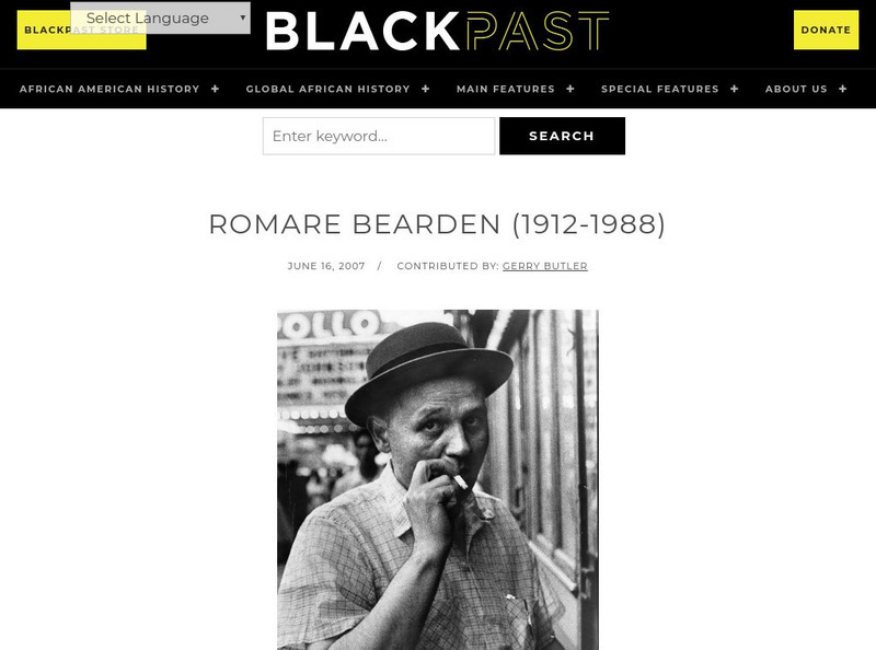 Black Past: Bearden,. Romare Handout Black Past: Bearden,. Romare Handout