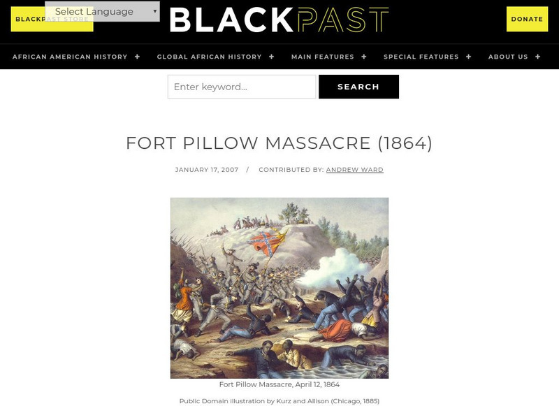 Black Past: Fort Pillow Massacre Handout Black Past: Fort Pillow Massacre Handout