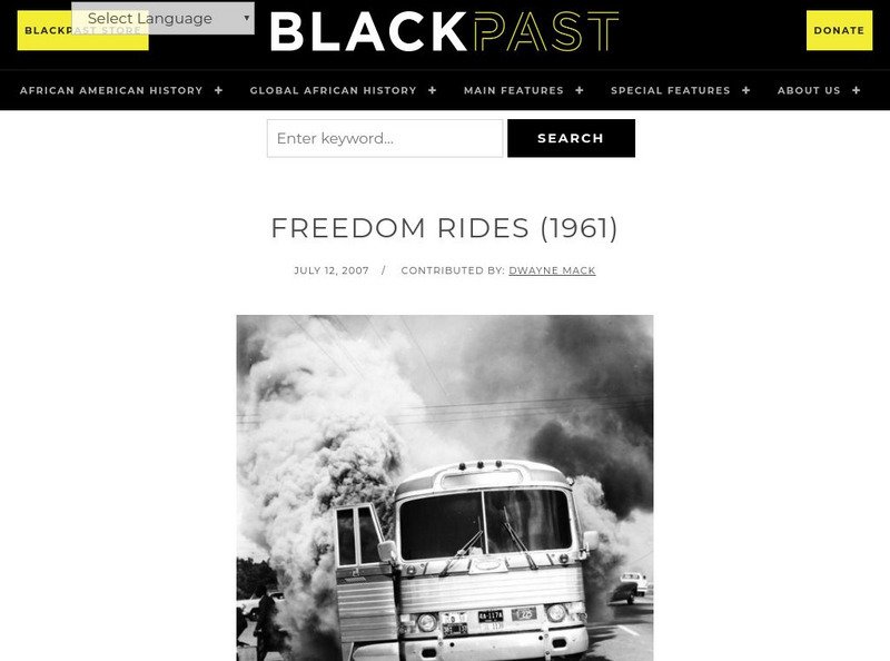 Black Past: Freedom Rides (1961) Handout Black Past: Freedom Rides (1961) Handout